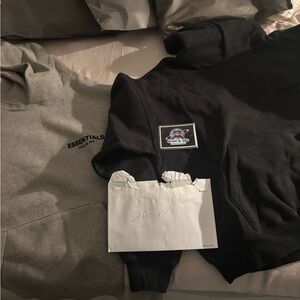 Essentials Gray and Black Hoodies